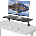 VIVO Black Clamp-on Small 26 inch Ergonomic Desk Shelf, Single Computer Monitor Stand Riser - Desk Organizer Holds 1 Screen or Laptop STAND-SHELF24B by VIVO