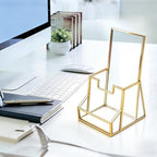 3 Pcs 4 Inches Gold Glass Brochure Holder with Business Name Card Holder Trifold Pamphlet Stand Countertop Literature Flyer Brochure Displayfor Menu, Booklets, Journals Display, Magazine - Image 5