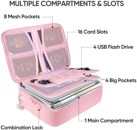 BALEINE Fireproof Document Box with Lock, Waterproof Fire Safe File Bag - Image 2