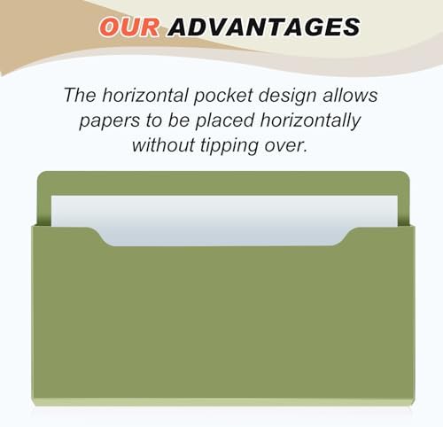 Fuutreo Magnetic Wall File Holder,6pcs,Dark Vintage,Horizontal-large - Image 3