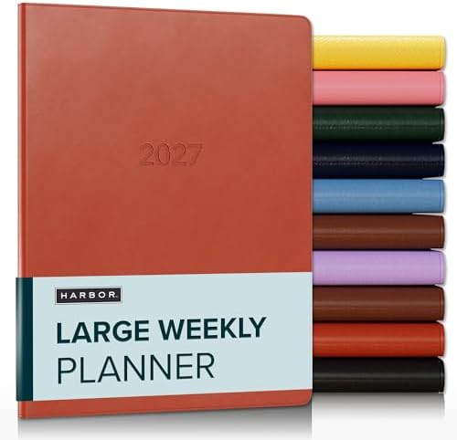 Harbor Large Weekly Monthly Planner 2026-2027 Cambridge Burnt Orange by Harbor