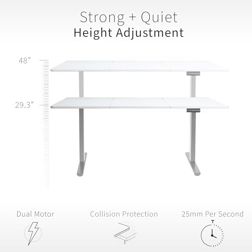 VIVO White 71 x 30 in Standing Desk, DESK-KIT-E2G-P3W - Image 6