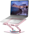 ALASHI 360° Rotating Laptop Stand, Multi-Angle, 10-17", Pink by ALASHImakeyourlifesimplerandeasier%EF%BC%81