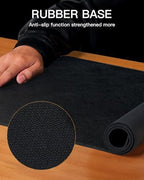YSAGi Genuine Leather Desk Mat, 35.4"X17" Leather Desk Mat, Office Desk Pad, Thick Desk Pad with Stitched Line, Non-Slip Laptop Writing Pad with Rubber Base(Black, 35.4"X17") - Image 5