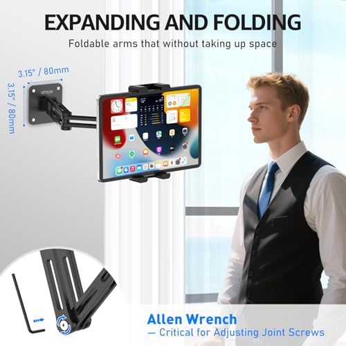 Urmust Tablet Wall Mount Holder for iPad, 4.7-15.6" - Image 5