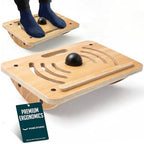 Wooden Under Desk Footrest, Rocking Foot Rest for Under Desk with Massage Ball, Ergonomic Desk Foot Rest, Office Foot Rest Under Desk, Under Desk Foot Stool, Improve Posture & Circulation by PoiseStudio
