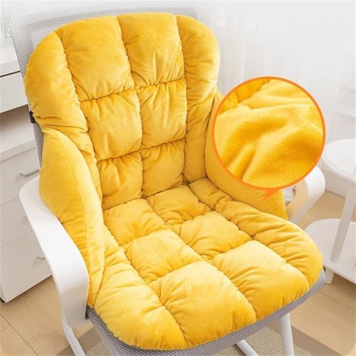 LYFJMUS ﻿Desk Chair Cushion High Back Soft Pink Plush Office Chair Cushion Non-Slip Rocking Seat Pads with Arms for Office Dining Gaming Chairs - Image 4