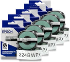 Epson LABELWORKS 224BWPX-5PK Label Tape - Black on White - 1" (24mm), 30ft by EpsonLABELWORKS