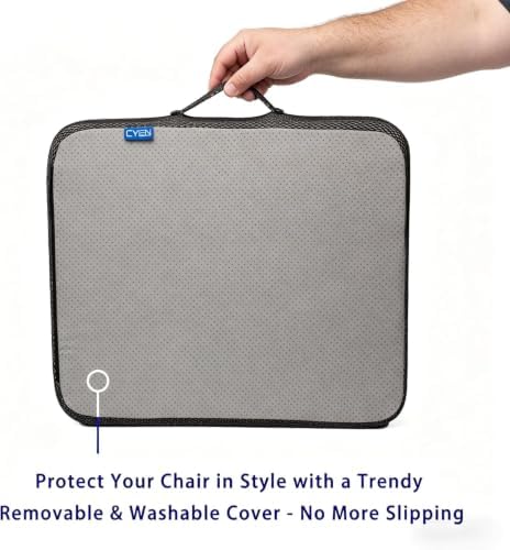 Ifoam Gel Infused Memory Foam Layer Wheelchair Cushion - Seat Cushion for Wheelchair-Office Chair, Kitchen Chair-Pressure Sore and Tailbone Pain Relief-High Dense Polyfoam Base (Black, 19×16×3 inch) - Image 5