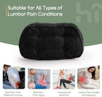 HIGOGOGO Lumbar Support Pillow for Recliner Chair/Accent Chair/Couch/Office Chair, Tufted Corduroy Back Support Cushion for Elderly, Recliner Cushions for Back Rest, Pain Relief, Reading, Black - Image 7