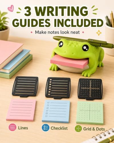 Note Toad Desk Organizer & Note Holder, 3 x 3 in Sticky Note and Pen Caddy - Image 4