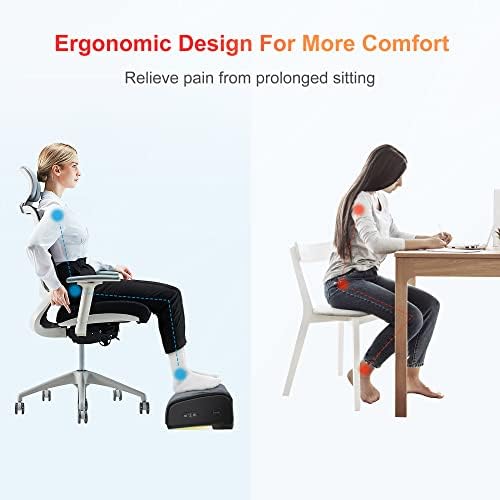 Comfier Foot Rest Under Desk at Work with Heat,Foot Warmer,Adjustable Height Foot Stool Under Office Desk, Memory Foam Foot Stools for Back Pain Relief,Foot Stand,Gift - Image 5