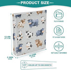 Cute Cows 3 Ring Binders 1.5 Inch Clear View Three Ring Binders Versatile Binder for Work School Office Supply 1 Pack - Image 5