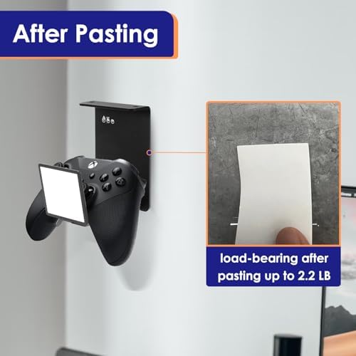HC128 Headphone Holder Hanger for Desk, Include Adhesive Strips, Universal Headset Stand for PS4/PS5/Xbox/PC/Mac/Headphones Game Controller Hanger (Including 4 Types) - Image 4