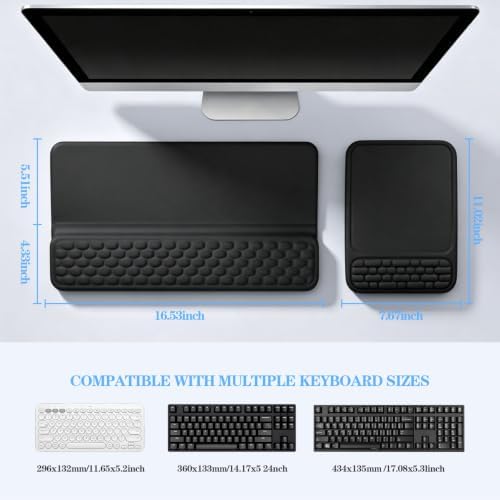 Computer Keyboard Stand with Wrist Rest and Mouse Pad Wrist Support - Image 7
