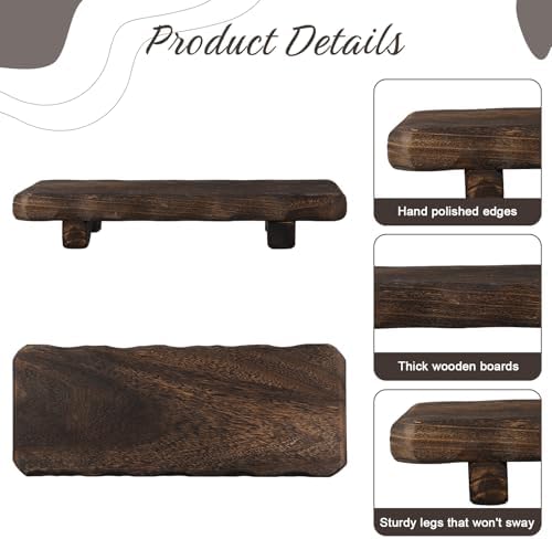 Briwooody Wood Riser Pedestal Stand for Kitchen Counter, 22 x 9 Inch - Image 3