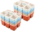 Lineshading 12 Pack Classroom Caddy with 6 Compartments (Boho Color) by Lineshading