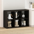 Furinno HERMITE 6-Cube Kitchen Island, Extra Thick Coffee Bar, Dark Oak - Image 6
