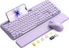 Wireless Keyboard and Mouse, Backlit Typewriter with Magnetic Wrist Rest by SABLUTE