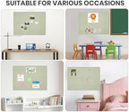 Bulletin Board 36" x 24" Felt Cork Board - Decorative Pin Board, Sage Green - Image 5