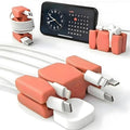 CordBrick 4PK Silicone & Steel Weighted Cord Holders for Bedside. Travel Phone Cable Organizers. Multiuse iPhone Accessories. Small Gifts for Him, College Student. Tech Gadgets for Teenagers. Coral by CordBrick