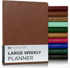 Gallery Leather Large Weekly Planner 2026-2027 Monhegan Saddle by GalleryLeather