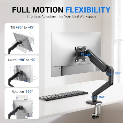 GRIFEMA Gas Spring Monitor Mount for 13-32", Single Monitor Arm - Image 3