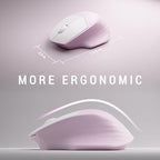 MPTOG Ergonomic Wireless Keyboard and Mouse Combo, Pink White - Image 5