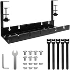 Desk Cable Tray,Clamp Screw Wire Hider,15.7-25.6 Office Organizer - Image 2