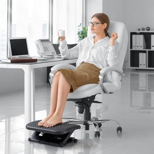 HUANUO Foot Rest for Under Desk at Work, Adjustable Footrest with Massage Texture and Roller, Ergonomic Foot Stool with 3 Height Position, 30 Degree Tilt Angle Adjustment for Home, Office - Image 6