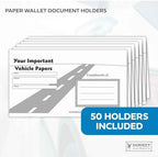Vehicle Papers Wallets - Car Document Holders - Black (50 Pack) - Image 4