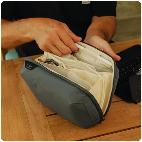 Peak Design Tech Pouch, Kelp, Electronics Organizer for Travel or Everyday Carry, Origami-Style Storage, Cable Pass-Through, Weatherproof Recycled Nylon, Gear Carry Bag for Men and Women - Image 5