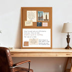 ARCOBIS Cork Board White Board Combo with MDF Wood Frame - Image 6