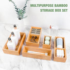 Bamboo Drawer Organizer,5 PCS Silverware Organizer & Kitchen Organizers and Storage,Utensil Drawer Organizer With Removable Dividers for Kitchen,Utensils,Bathroom,Office,Makeup(Natural) - Image 6