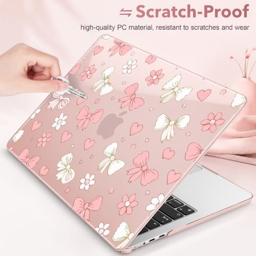 May Chen for M5 MacBook Air 13.6 Inch Case 2026 2025 2024-2022 Release M5 A3449 M4 A3240 M3 A3113 M2 A2681, Plastic Hard Shell Case for MacBook Air 13.6" with Retina Display, Ribbons Girly - Image 3