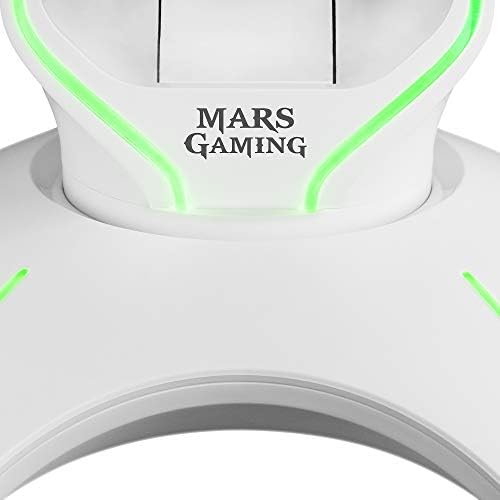 Mars Gaming MHHXW Gaming Headset Stand, RGB Flow, 2X USB 2.0, White - Image 5