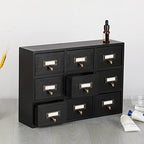 Apothecary Drawers Apothecary Cabinet with Drawers, Black - Image 2