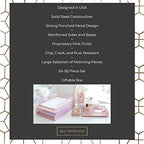BLU MONACO | Pink Desk Organizer Set for Women 6 Piece | Mail Sorter Organizer Countertop with Letter Trays | Standing File Organizer with Mesh Pen Holders - Image 3