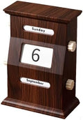 Rotatable Perpetual Desktop Calendar, Permanent Calendar, Office Desk Decor, Business Table Accessory, Rotating Design (Black And White) by Unknown