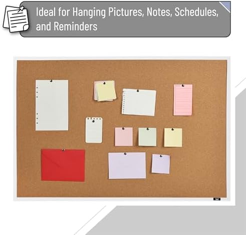 Mr. Pen- Cork Board, 24”x36”, White Frame, Cork Bulletin Board - Image 6