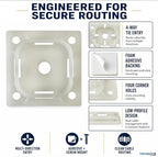 Kable Kontrol Zip Tie Mounts, 1-1/2” Natural White 2500 Pcs Adhesive Backed - Image 4