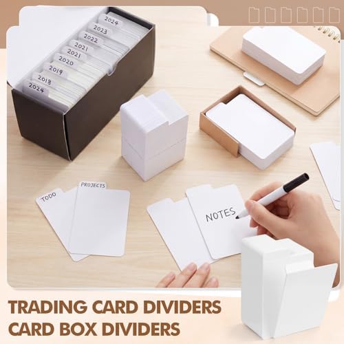 Chuangdi 1000 Pcs Trading Card Dividers with Tabs, Blank Paper Divider Card for Storage Boxes, Standard Vertical for Games Sports TCG Playing Cards Storage, 2.6 x 3.7 Inches - Image 4