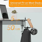 Under‑Desk Dual Gaming Headset Hanger,Rotatable Clamp Hook - Image 5