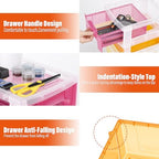 Stackable Desktop Organizer with 3 Drawers for Scrapbooking Storage - Image 3