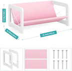 ELITEROO Tabletop Bookshelf, Simple Wood Book Organizer for Desk, Tilted Table Bookcase, Small Desktop Book Rack for Cookbook Display, Kids Reading, Office Storage, Pink - Image 3