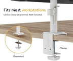 Mount-It Dual Monitor Mount Arm for Desk, Full Motion White Steel 17-32 in - Image 7