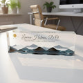 Personalized Acrylic Desk Plaque, Customizable Acrylic Name Plate Block, Executive Desk Name Sign, Social Worker Name Sign by Artblox