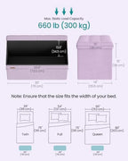SONGMICS Foldable Storage Ottoman with Flipping Lid, 30 Inch Velvet Bench - Image 2