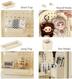 OULIGET Desktop Pegboard Organizer,No Drill Vertical Corner Pegboard Display,Collapsible Hang Desk Organizer with Pegboard Accessories,Space-Saving for Office Countertop Dorm - Image 5