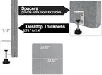 Desk Privacy Panel 24" x 24" Table Privacy Panel Acoustic Partition Noise Visual Isolate Table Divider with Clamp for Student Study Reception Area Office Library (24" x 24") - Image 2